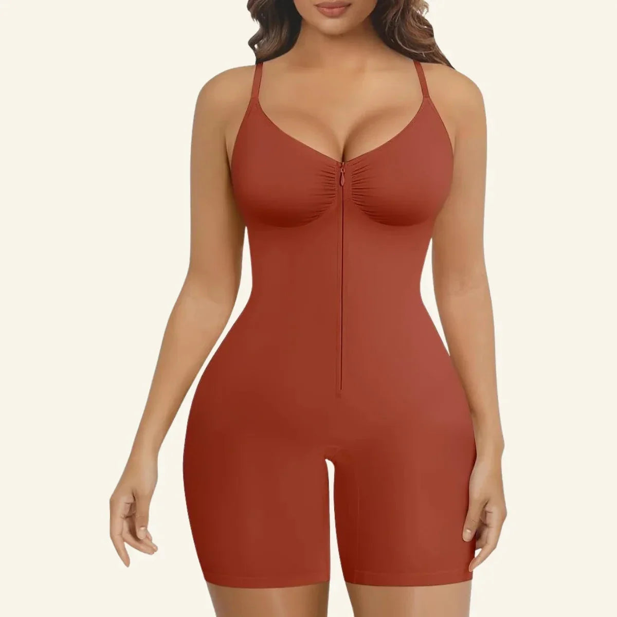 Bodysuit Faja Moldeadora con Cierre Frontal — Control Abdominal Sin Costuras