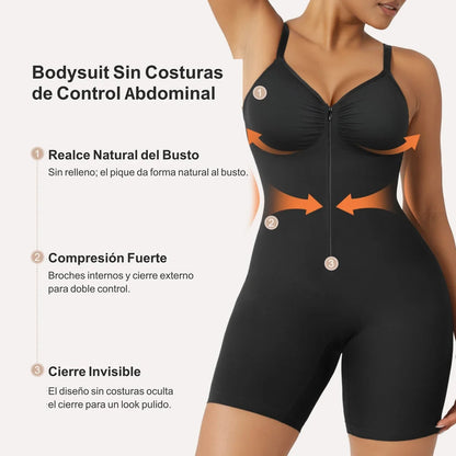 Bodysuit Faja Moldeadora con Cierre Frontal — Control Abdominal Sin Costuras