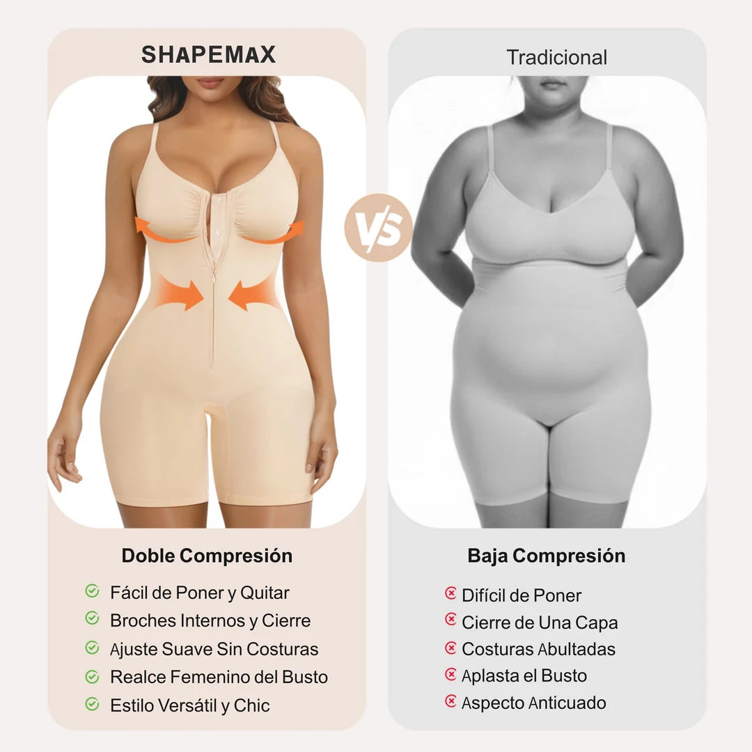 Bodysuit Faja Moldeadora con Cierre Frontal — Control Abdominal Sin Costuras