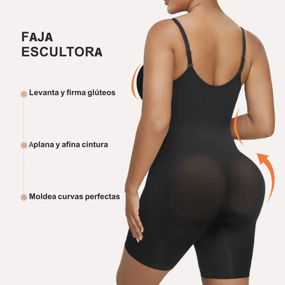 Bodysuit Faja Moldeadora con Cierre Frontal — Control Abdominal Sin Costuras