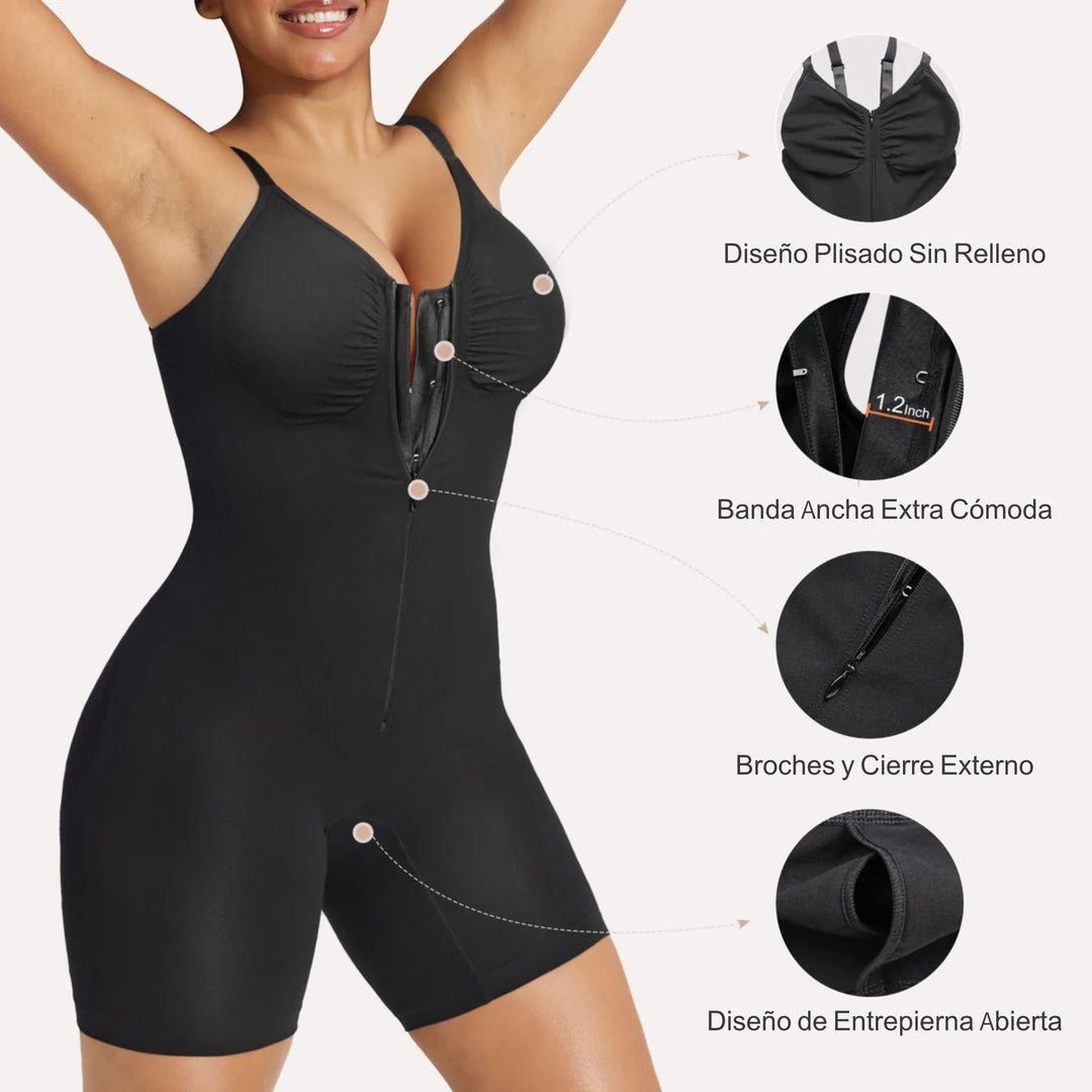 Bodysuit Faja Moldeadora con Cierre Frontal — Control Abdominal Sin Costuras