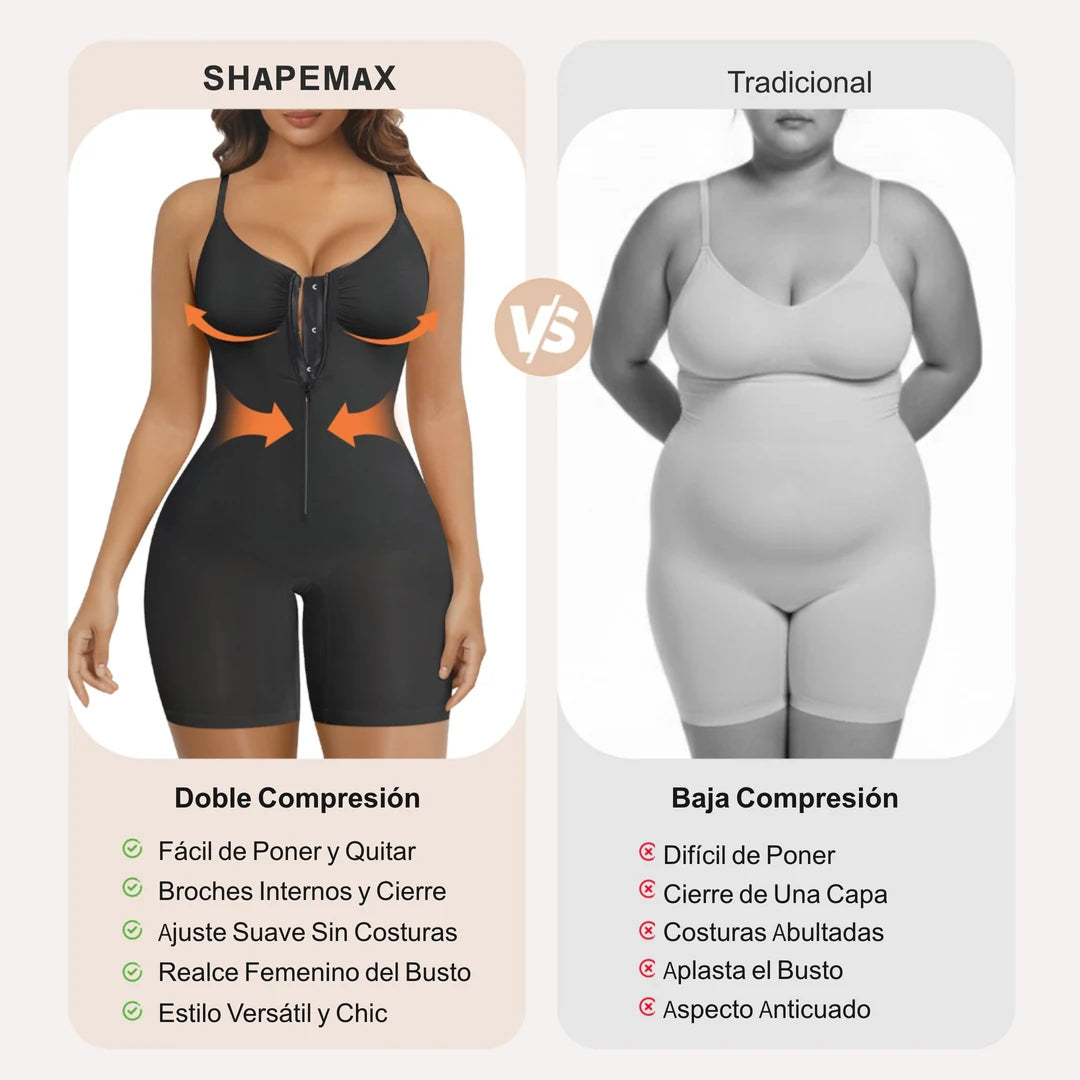 Bodysuit Faja Moldeadora con Cierre Frontal — Control Abdominal Sin Costuras