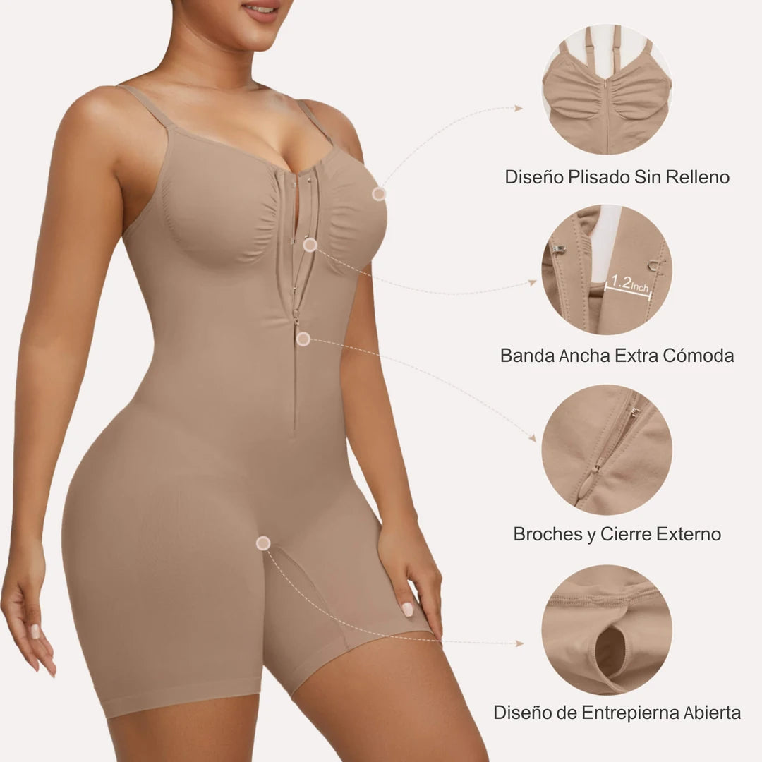 Bodysuit Faja Moldeadora con Cierre Frontal — Control Abdominal Sin Costuras