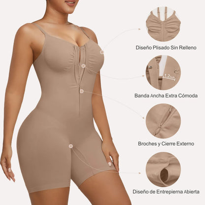 Bodysuit Faja Moldeadora con Cierre Frontal — Control Abdominal Sin Costuras