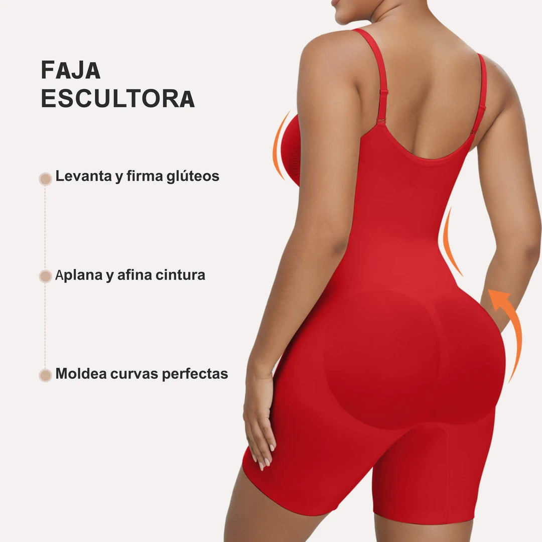 Bodysuit Faja Moldeadora con Cierre Frontal — Control Abdominal Sin Costuras