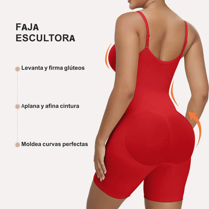 Bodysuit Faja Moldeadora con Cierre Frontal — Control Abdominal Sin Costuras