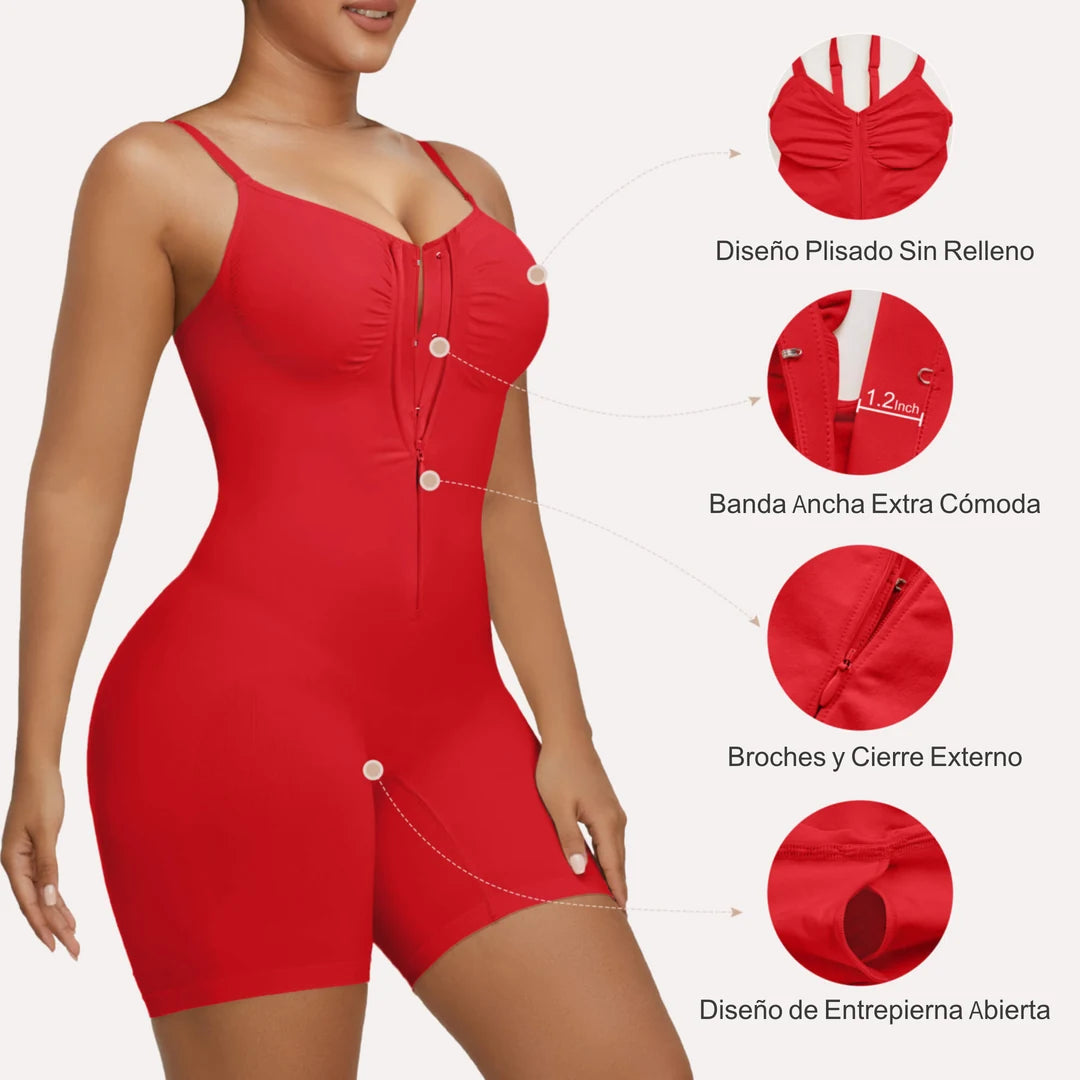 Bodysuit Faja Moldeadora con Cierre Frontal — Control Abdominal Sin Costuras