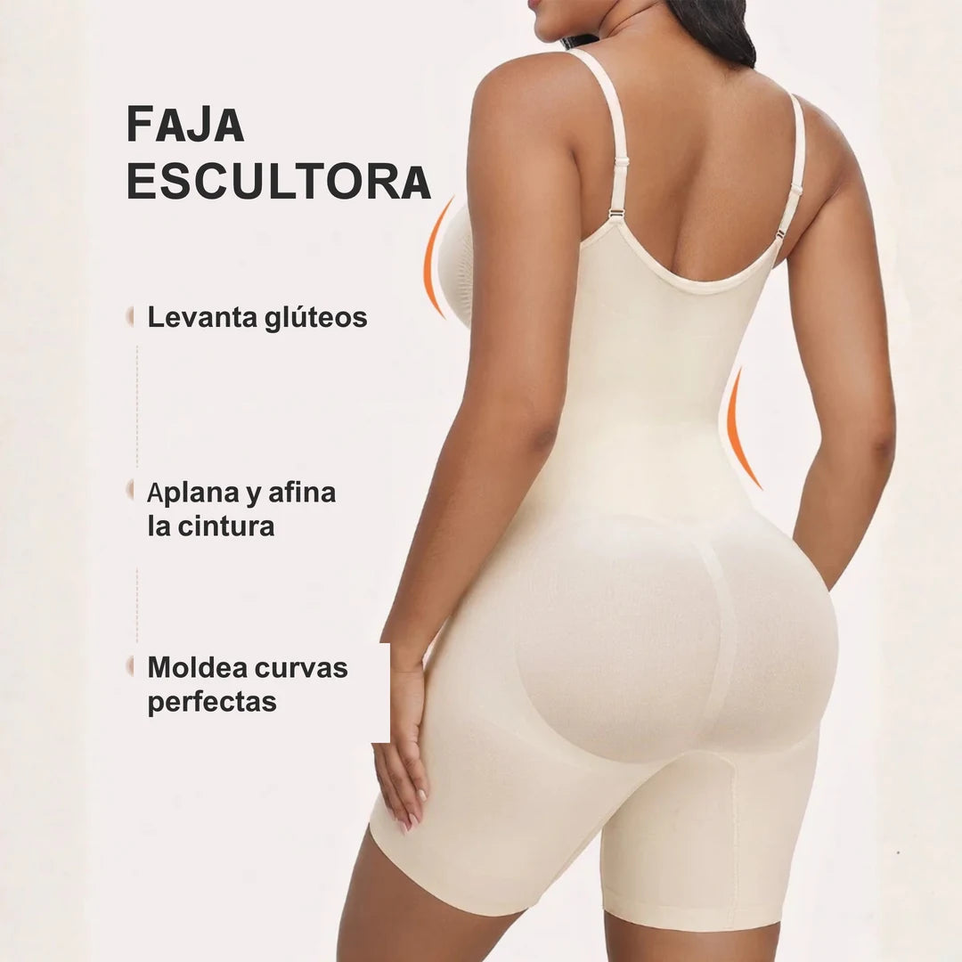 Bodysuit Faja Moldeadora con Cierre Frontal — Control Abdominal Sin Costuras