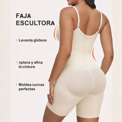 Bodysuit Faja Moldeadora con Cierre Frontal — Control Abdominal Sin Costuras