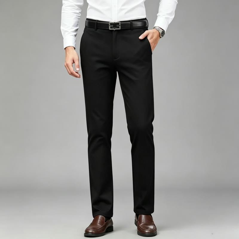 Pantalón de vestir negro elástico para hombre - FlexFit